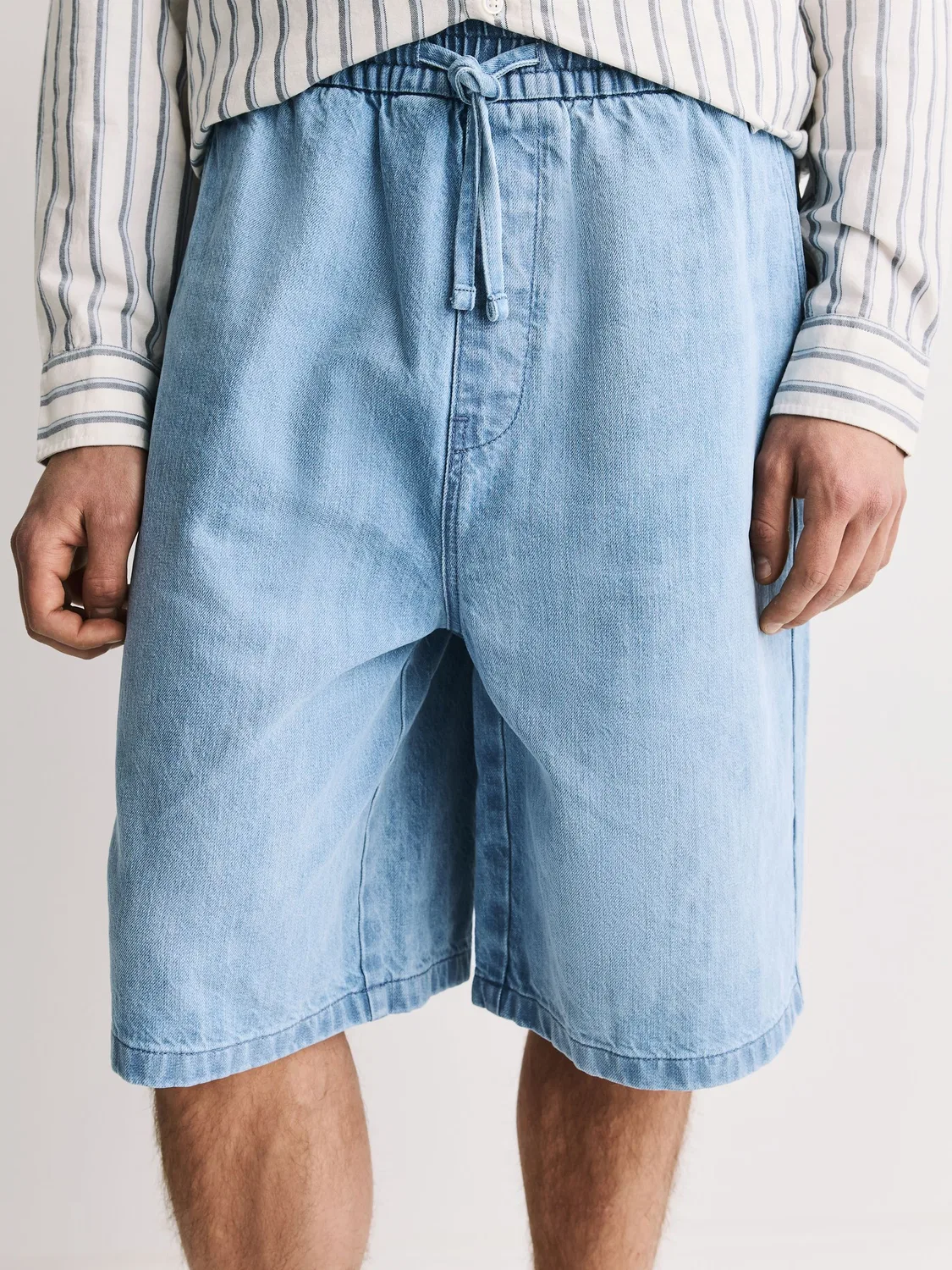 Шорты джинсовые Baggy Denim Linen Blend Jort Next, синие