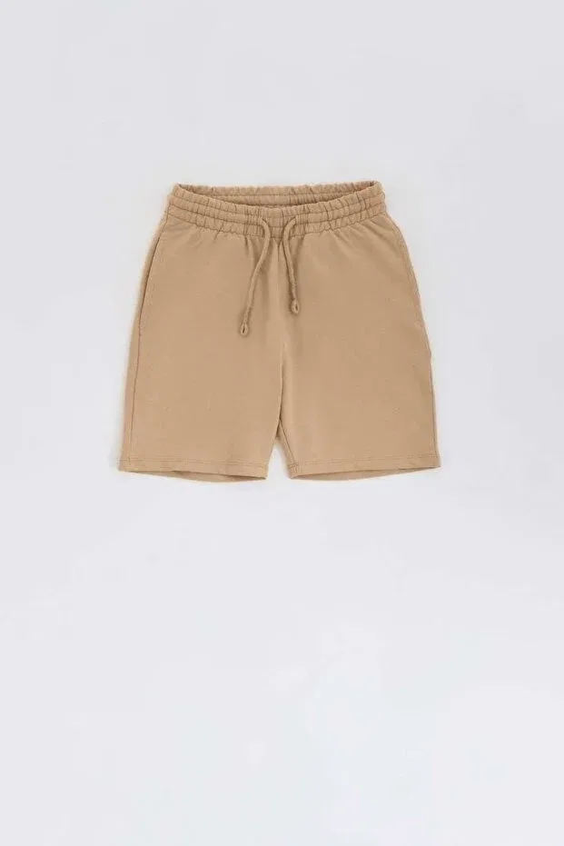 Детские шорты для мальчиков органические бермуды Basics Therecolor, Beige — фото 4