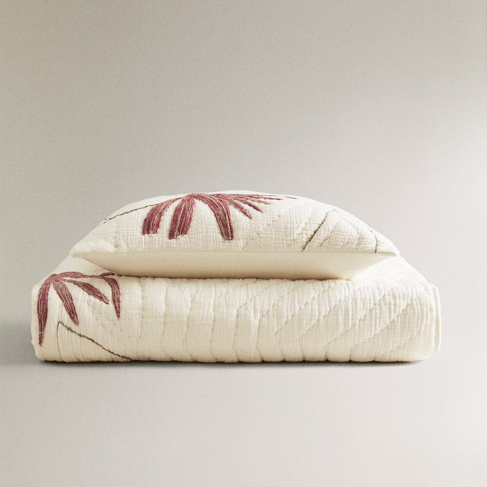 

Одеяло Zara Home Embroidered, светло-коричневый