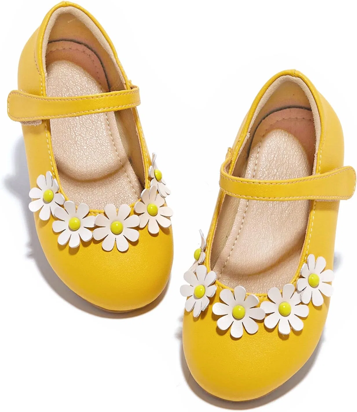 Детские туфли Мэри Джейн для девочек GINFIVE, Yellow