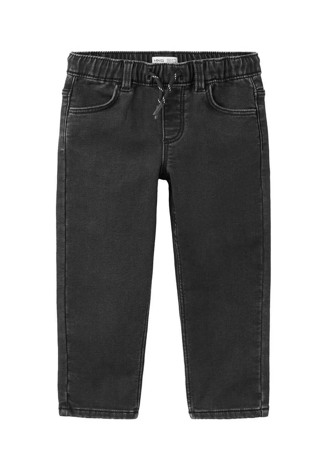 Детские джинсы свободного кроя Mango Kids, Black Denim
