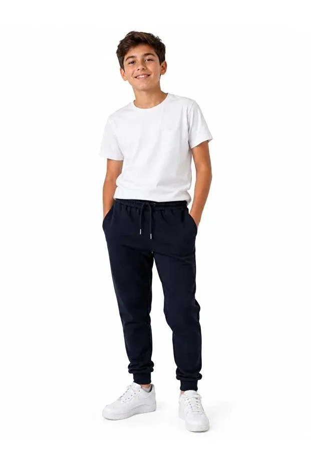 Детские спортивные штаны с эластичными манжетами Kısmet Sepeti, Navy Blue