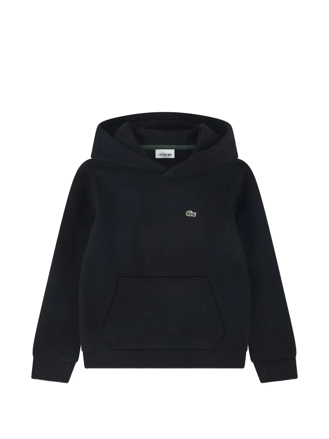 Свитшот с капюшоном и логотипом Lacoste, черный
