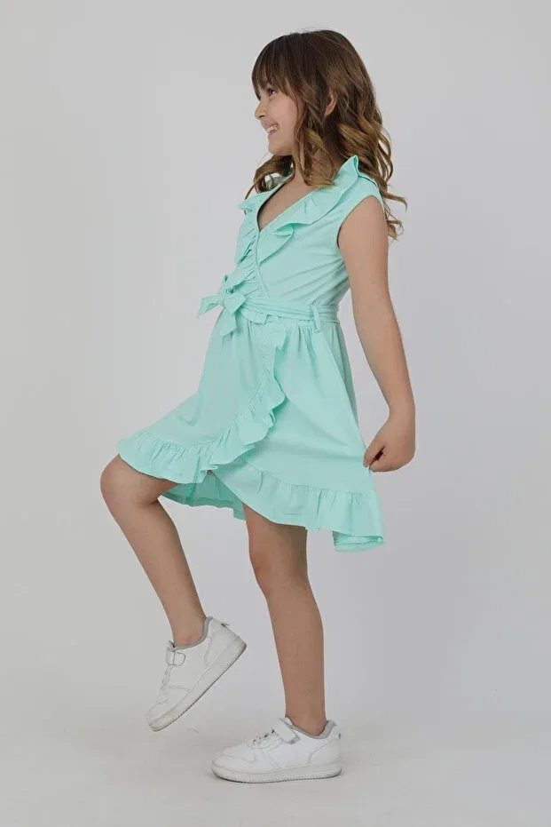 Детское платье для девочек хлопковое Newkids, Mint — фото 4