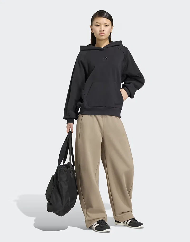 Брюки barrel из флиса Essentials contemporary Adidas Performance, хаки
