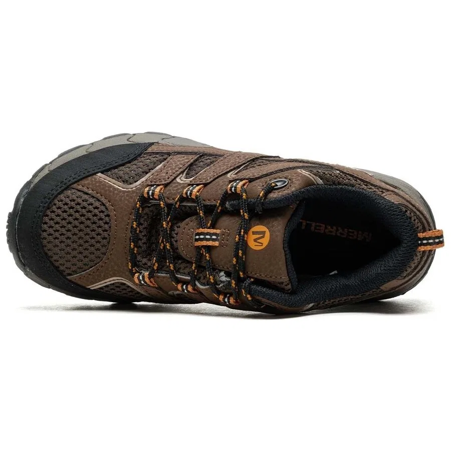 Детские ботинки для гор с мембраной Moab 2 Low Wp Merrell, Красно-серебристый — фото 2