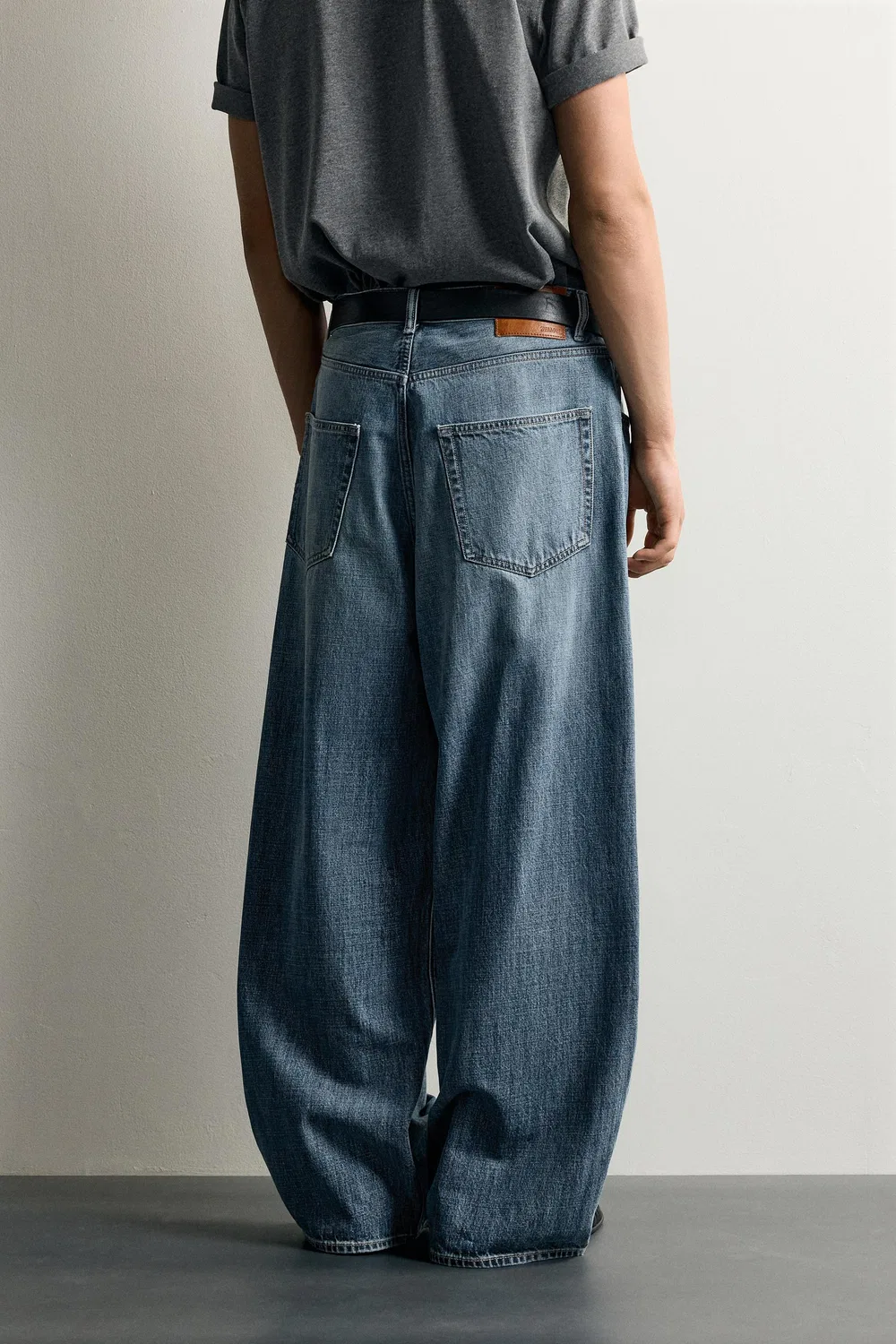 Джинсы свободного кроя ZARA, Blue — фото 3