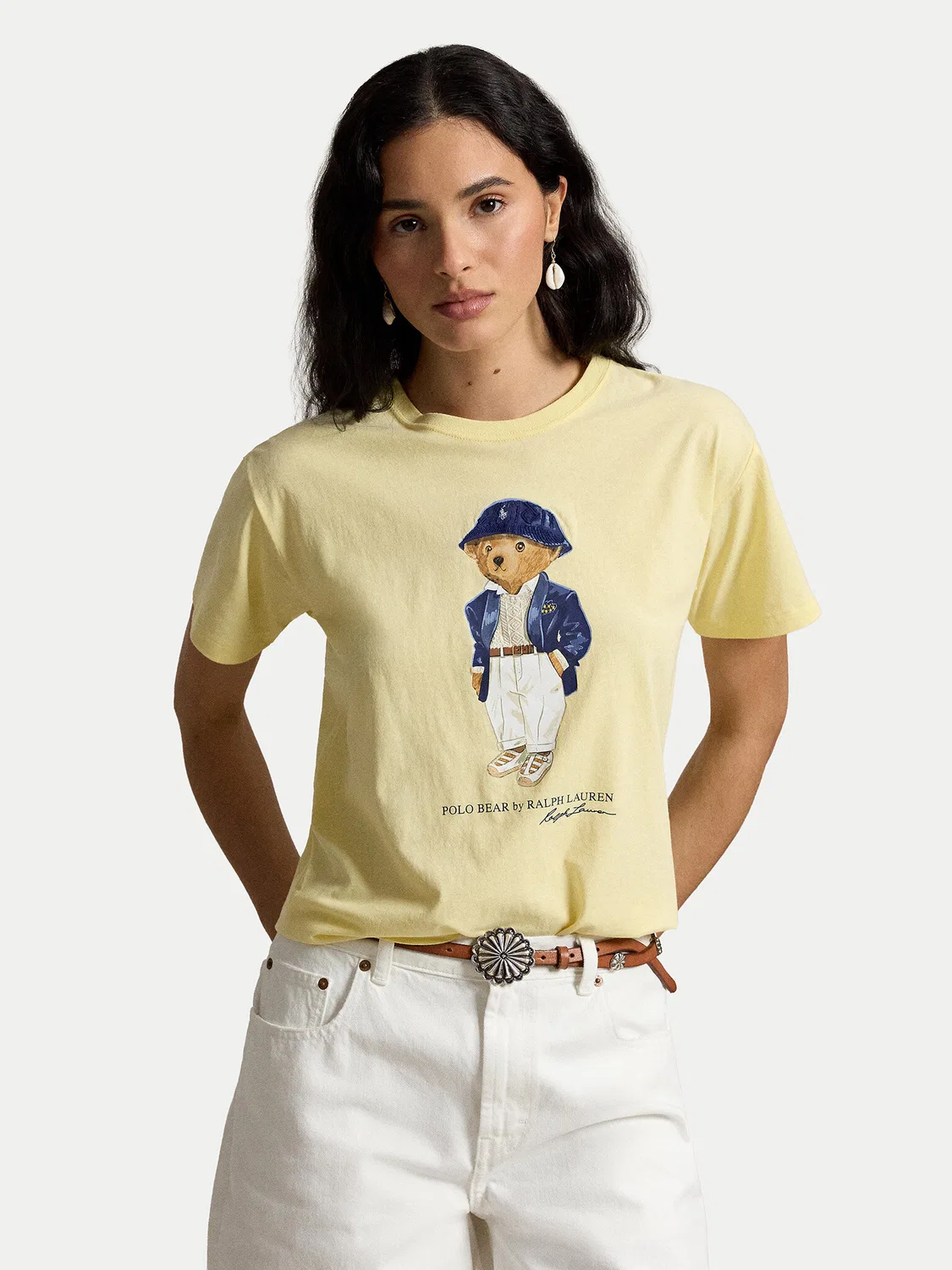 Женская футболка стандартного кроя Polo Ralph Lauren, светло-желтый