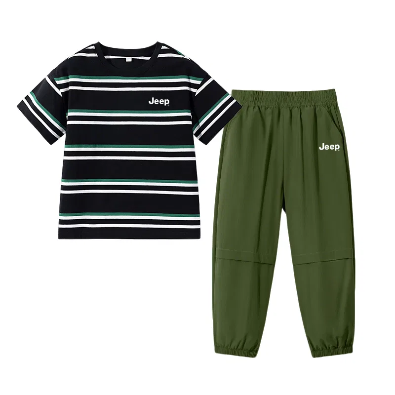 Детский спортивный комплект с принтом и логотипом Jeep, Black Green/E White Logo Silicone K-Army Green/E White Logo K
