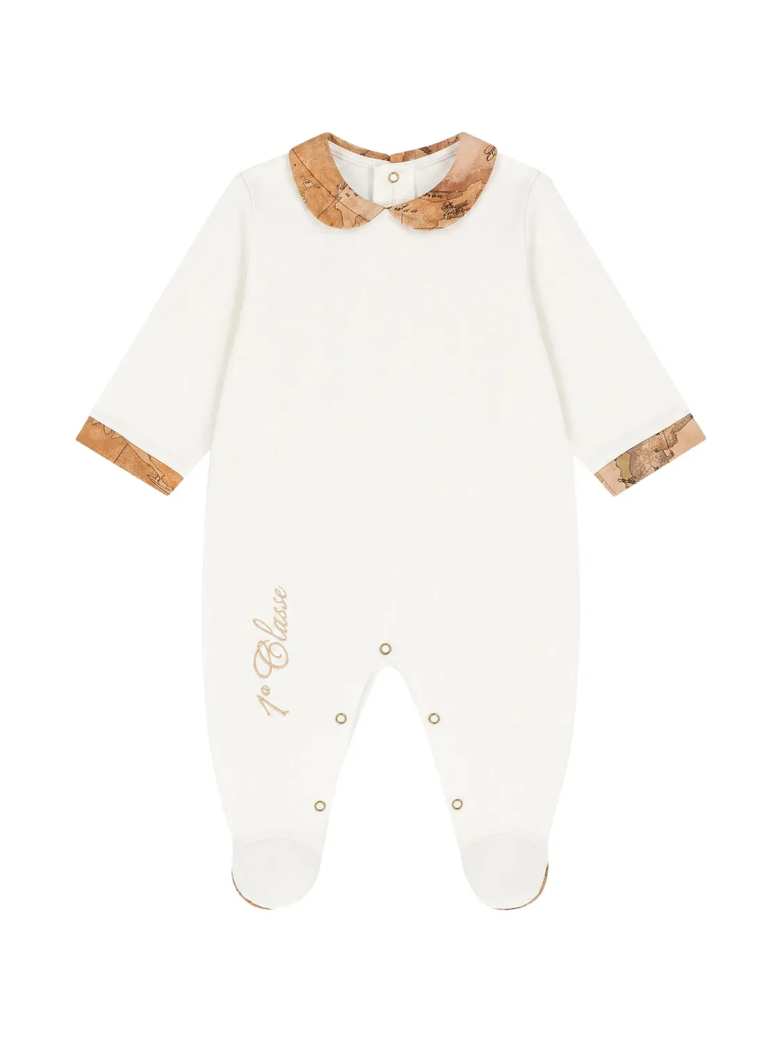 Комплект из комбинезона и шапки с нагрудником Alviero Martini Kids, белый — фото 3