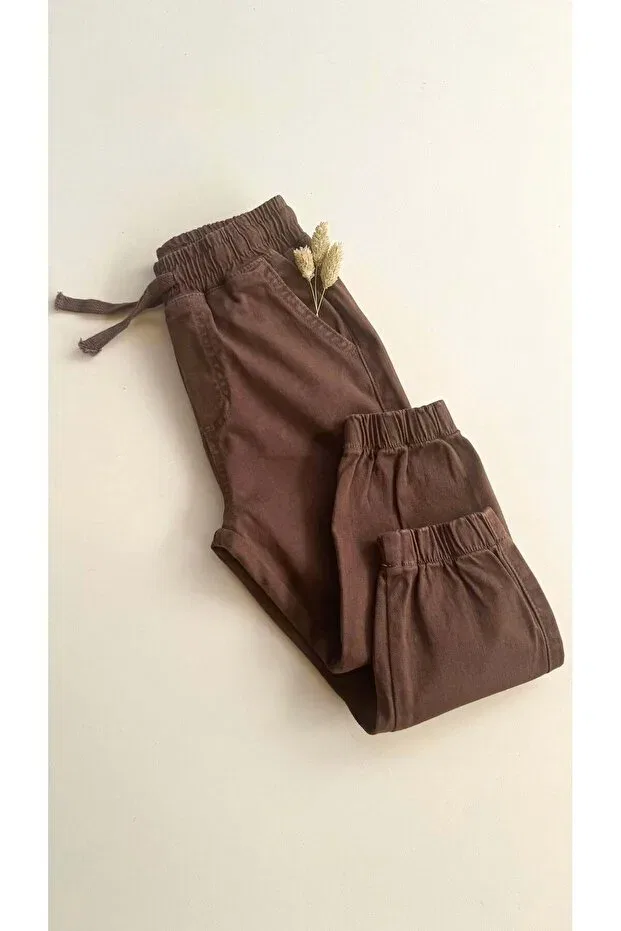 Детские брюки для девочек тканевые Cigit, Brown