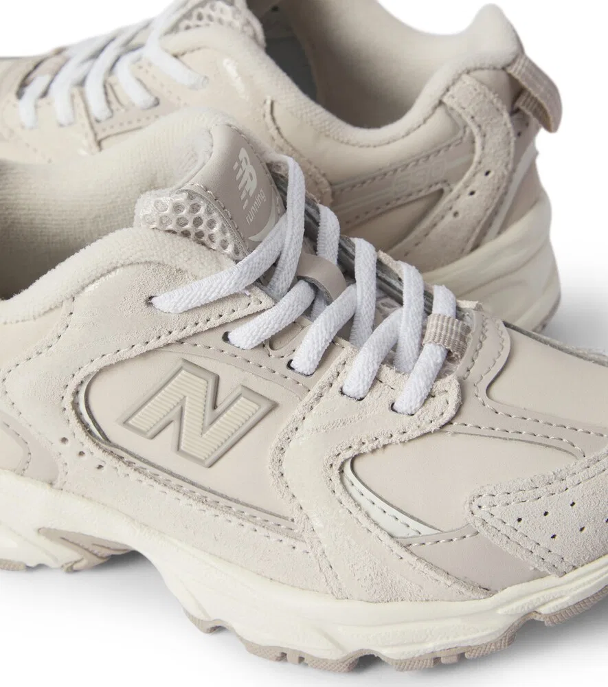 Кожаные кроссовки New Balance Kids, серый — фото 4