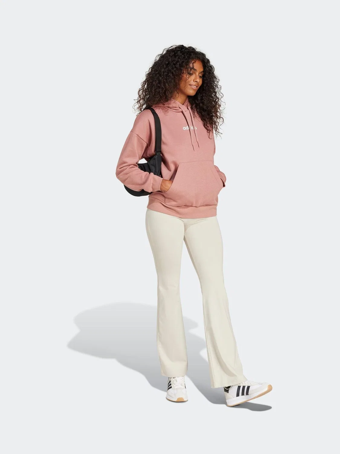 Леггинсы клеш adidas Essentials Small Logo, кремовый — фото 3