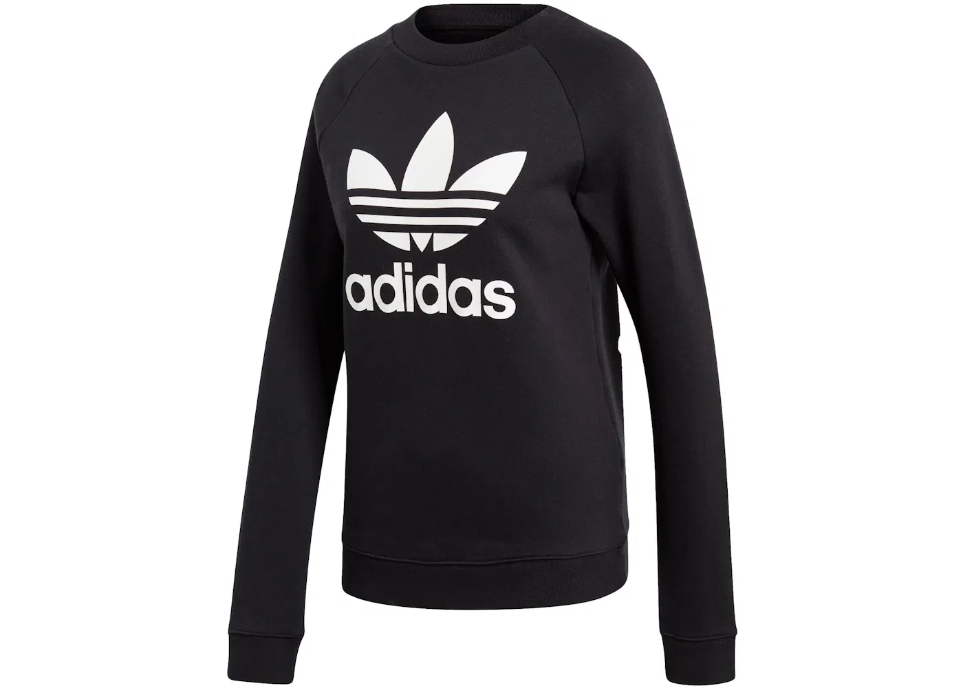 Женский свитшот с длинным рукавом Adidas Trifoil Crewneck, Black/White