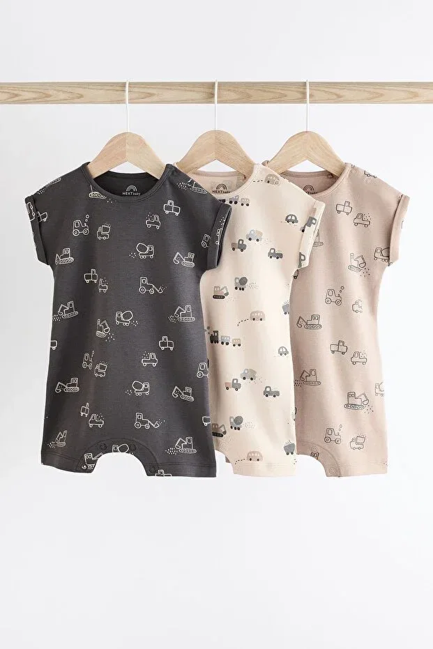 Детский комбинезон для девочек хлопковый комплект из 3 предметов Next Baby, Black White