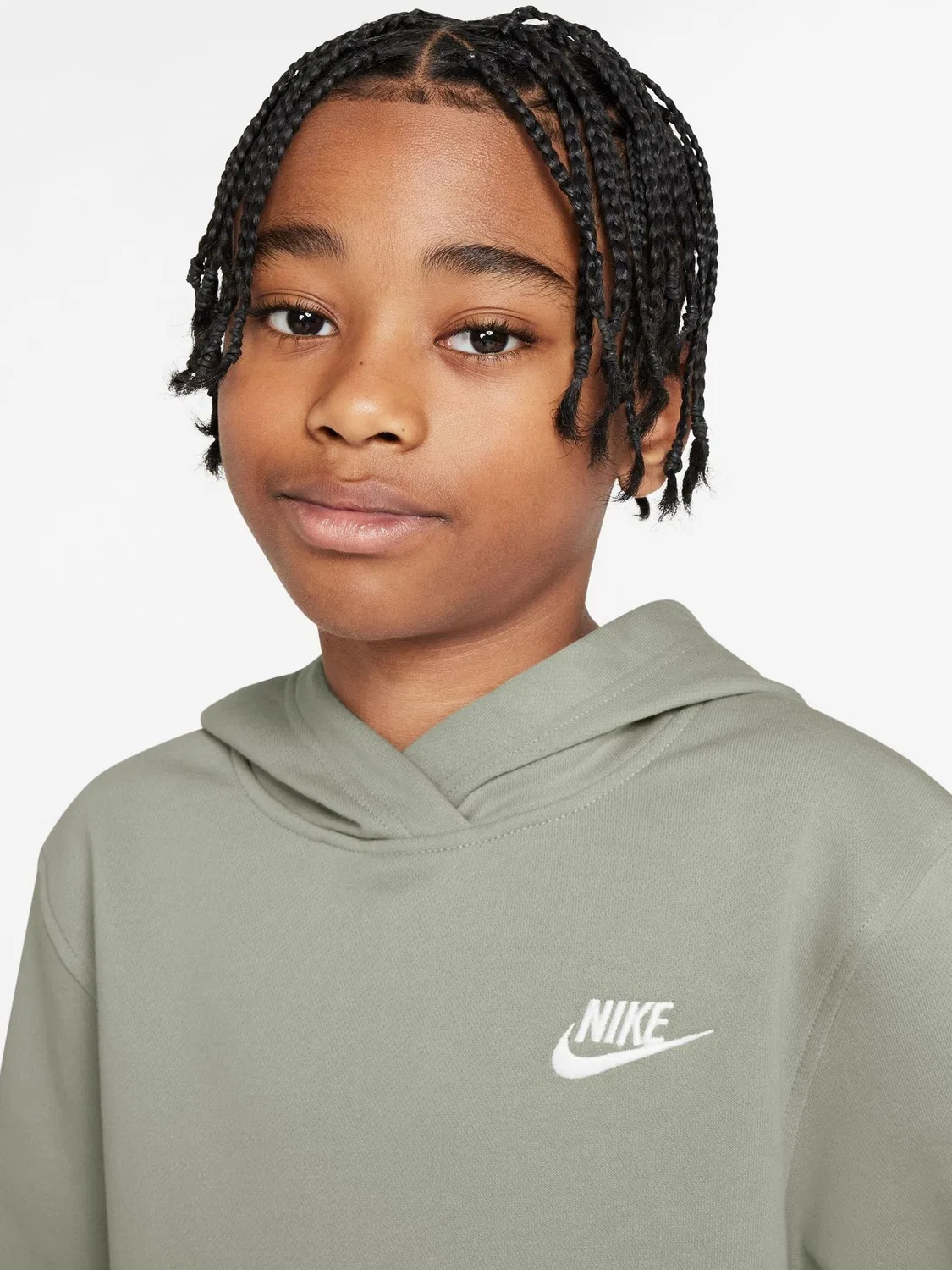 Худи Nike Club Fleece, цвет Spruce Fog Grey — фото 3
