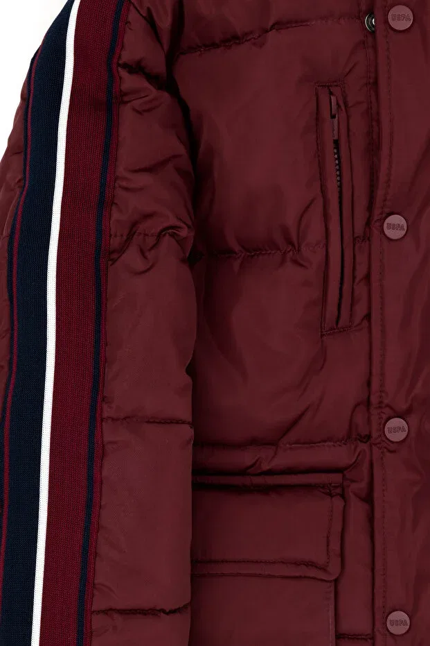 Детское пальто для мальчиков с капюшоном U.S. Polo Assn., Red — фото 4