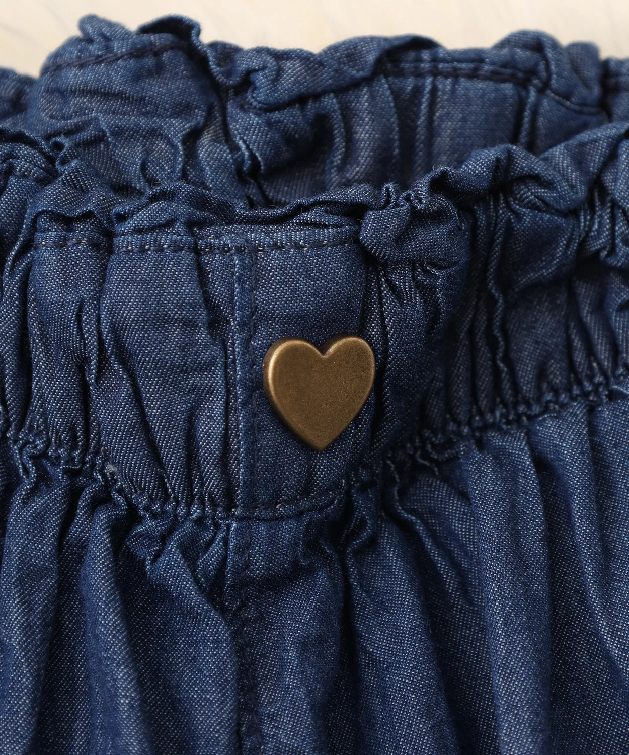 Детские шорты-кюлоты из легкого денима FUNALIVE, Navy — фото 4