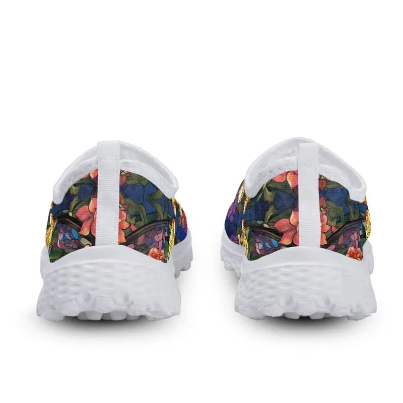 Детские кроссовки для девочек с принтом Snowflake Butterfly Ethnic Pattern Kuiaobaty, Fiore Libellula — фото 3