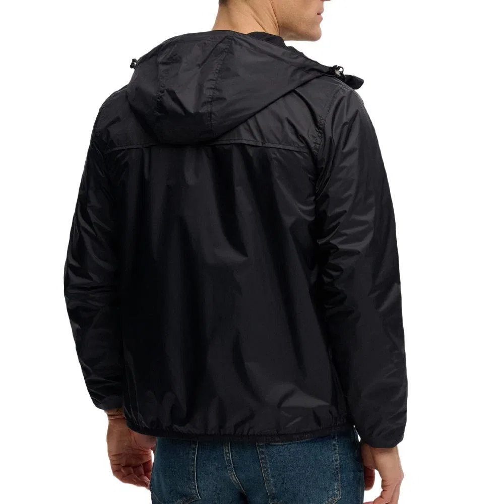 Мужская дождевая куртка Superdry Essential Tri Windbreaker, Цвет: Schwarz — фото 3