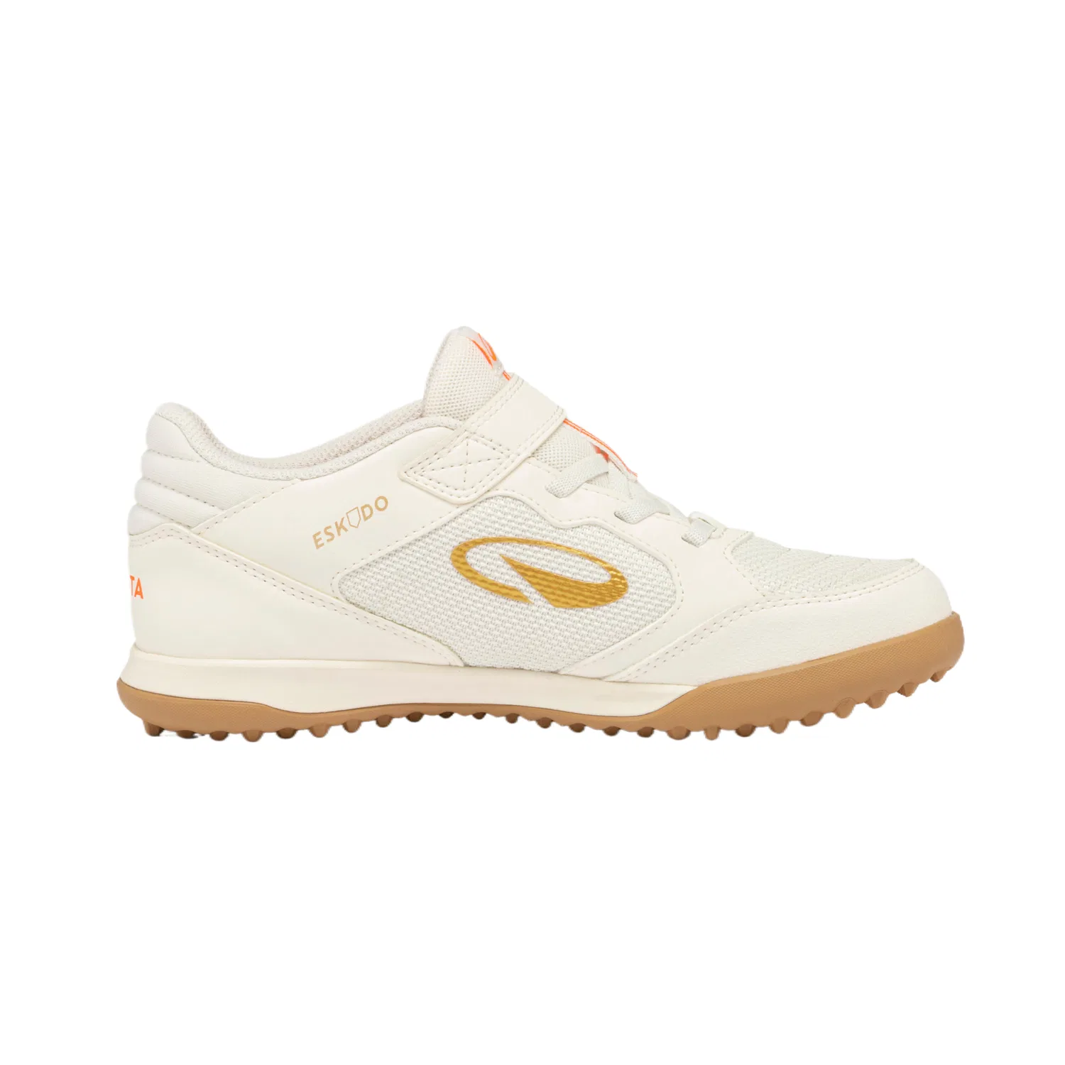 Детские футбольные бутсы с фиксацией, Electric Orange, DECATHLON — фото 3