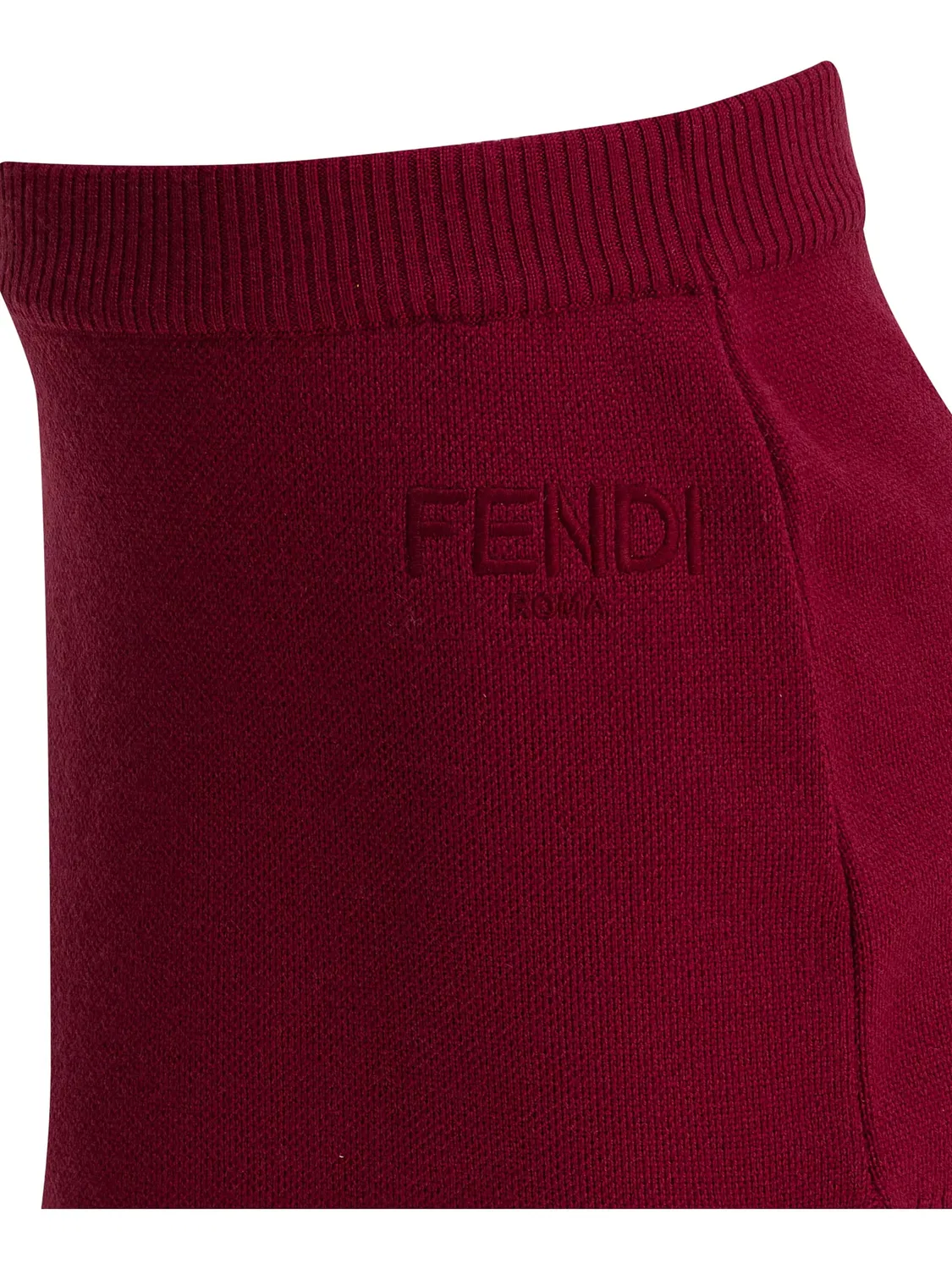 Юбка с полосатым поясом FENDI, красный — фото 3