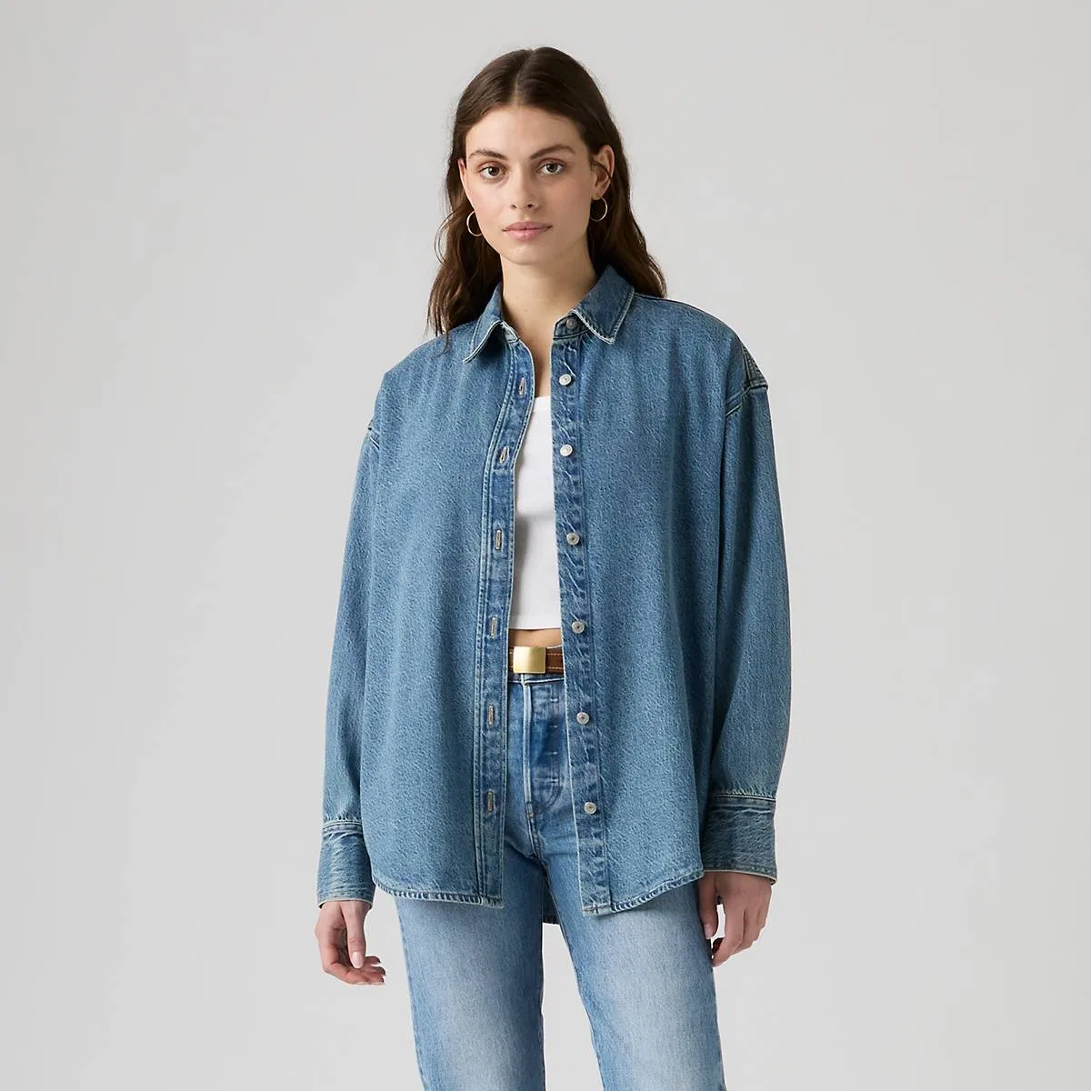 Джинсовая рубашка Jordan на пуговицах Levi's, Losing My Mind - Blue — фото 3