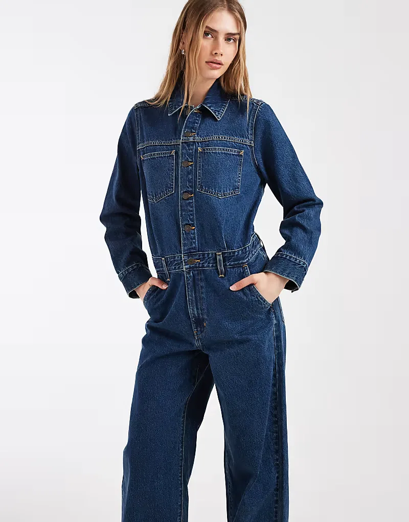 Джинсовый комбинезон Levi's с длинными рукавами, средней степени выния — фото 2