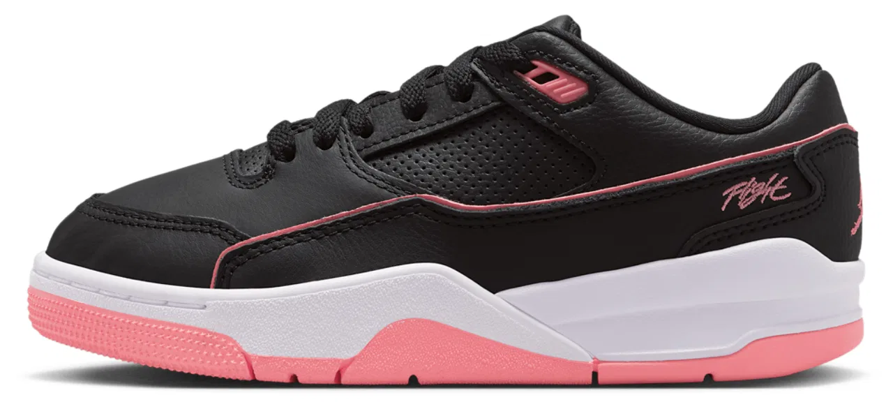 Кроссовки для мальчиков Flight Court Jordan, цвет Black/White/Pink Gaze — фото 2