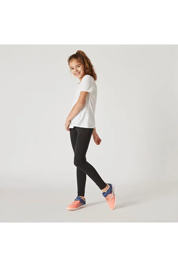 Детские леггинсы для девочек облегающие Decathlon, Black — фото 2