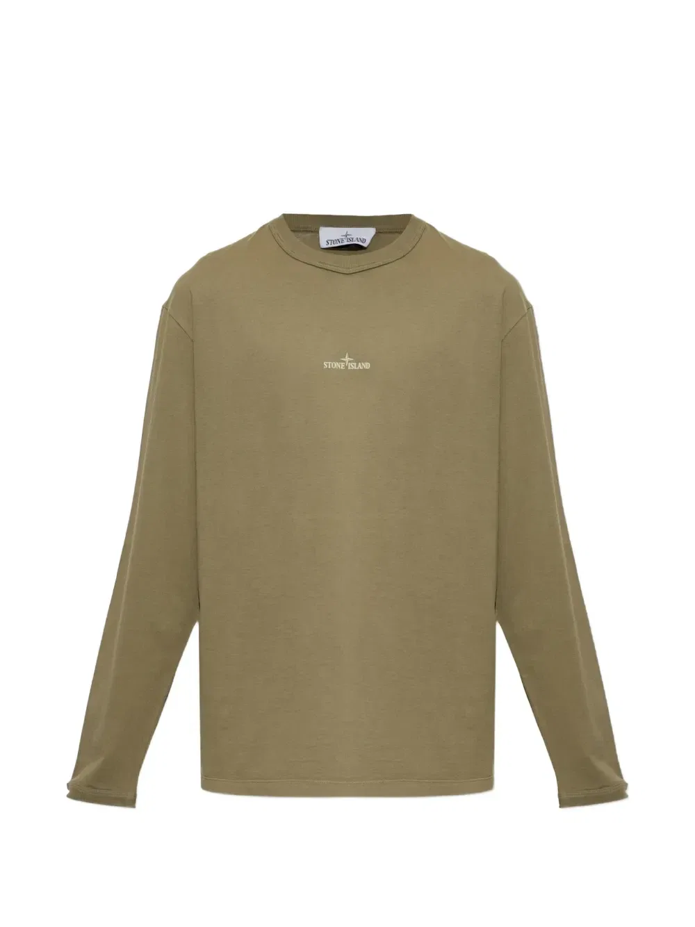 Футболка с логотипом с длинными рукавами Stone Island, зеленый