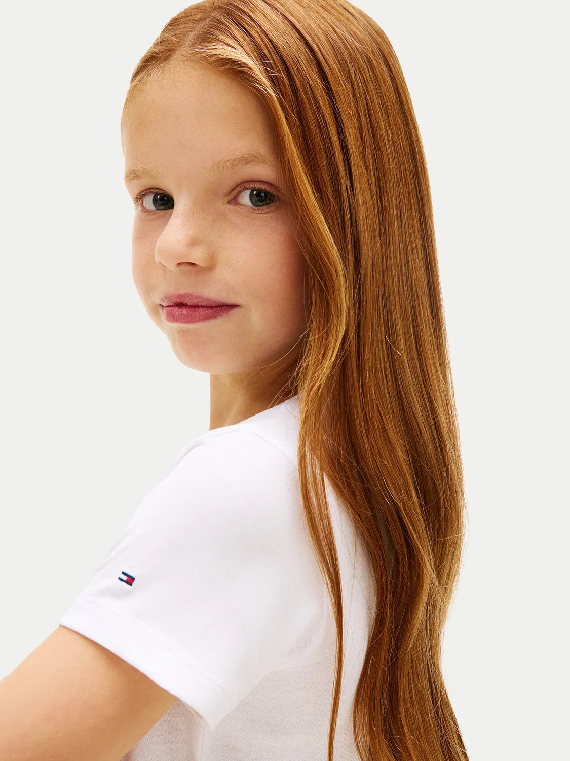 Футболка стандартного кроя для девочки Foil Tommy Hilfiger, белый — фото 4