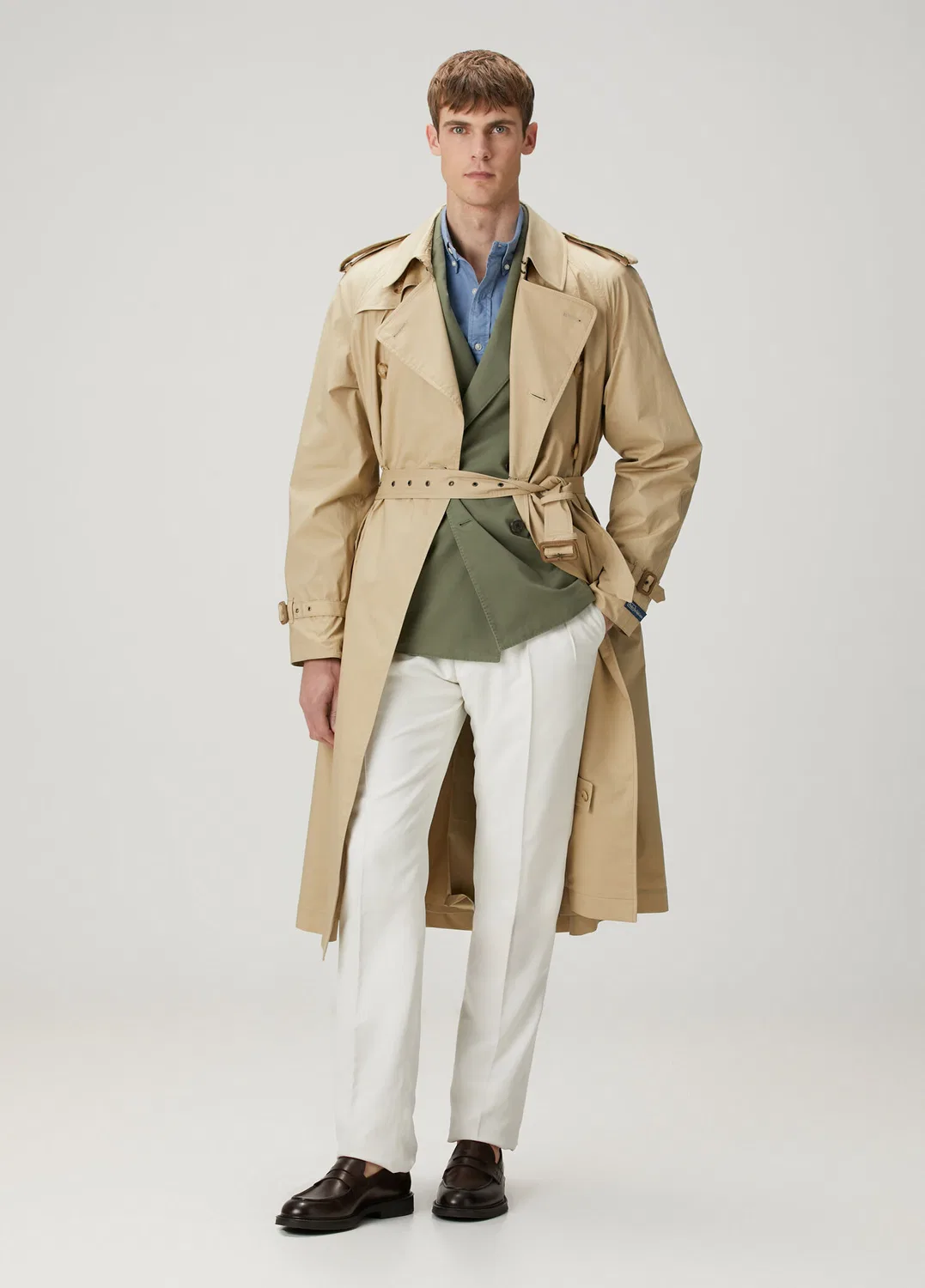 Классическое пальто Polo Ralph Lauren, хаки-бежевый