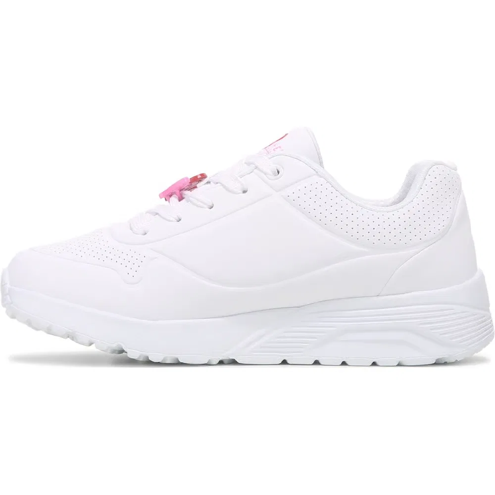 Детские кроссовки jgoldcrown street uno lite Skechers, White/Red/Pink Heart — фото 3