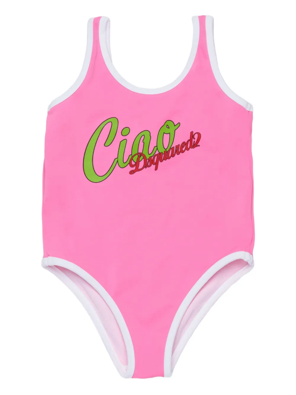 

Купальник с контрастной отделкой Dsquared2 Kids, розовый