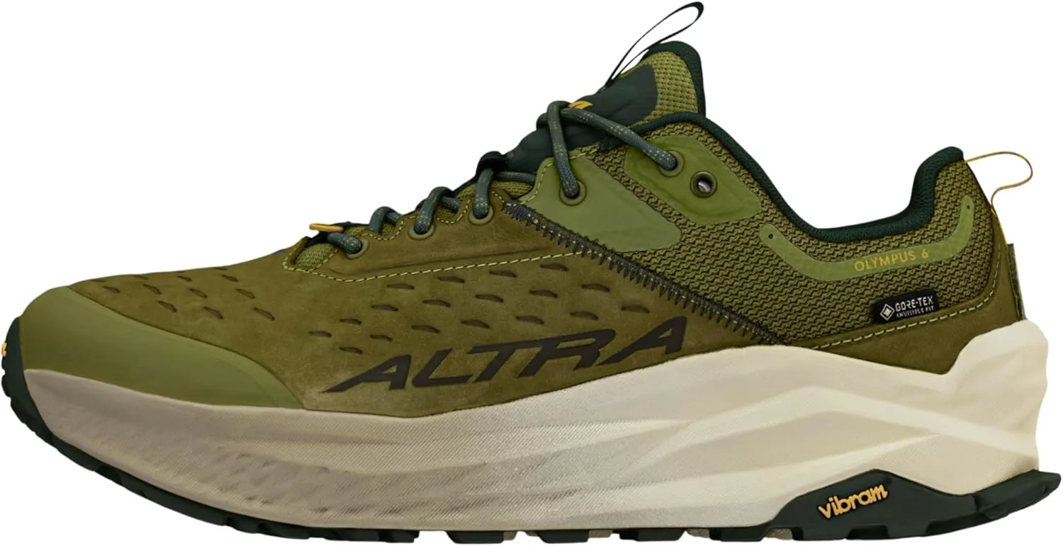 Мужские походные кроссовки ALTRA Olympus 6 Hike Low GTX, оливковый