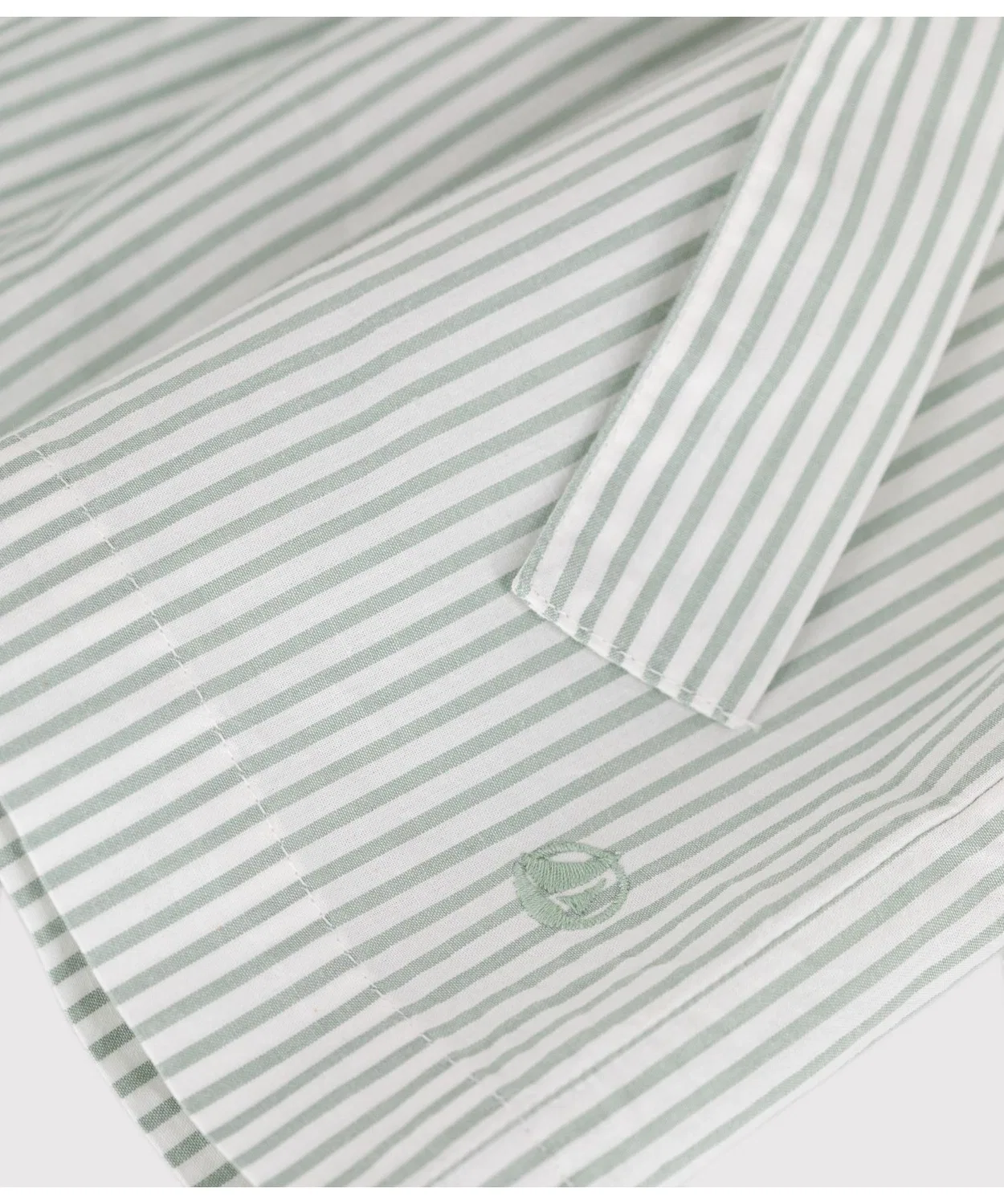 Детская юбка миди с принтом в полоску PETIT BATEAU, White/Green — фото 3