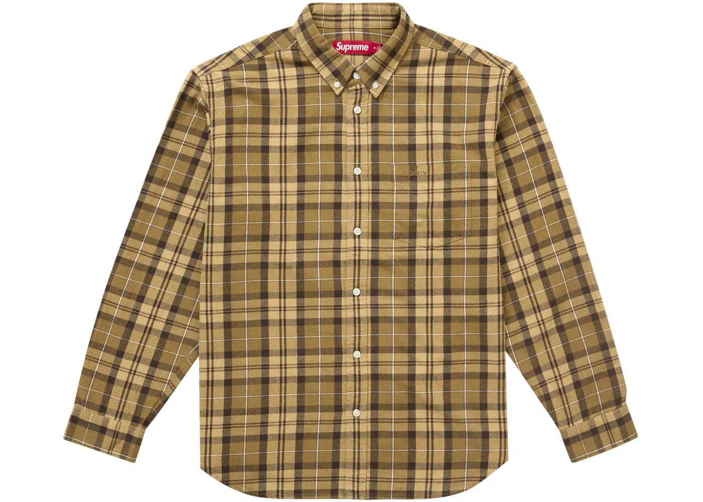 Мужская фланелевая рубашка с принтом Supreme Shirt (FW24), Tan