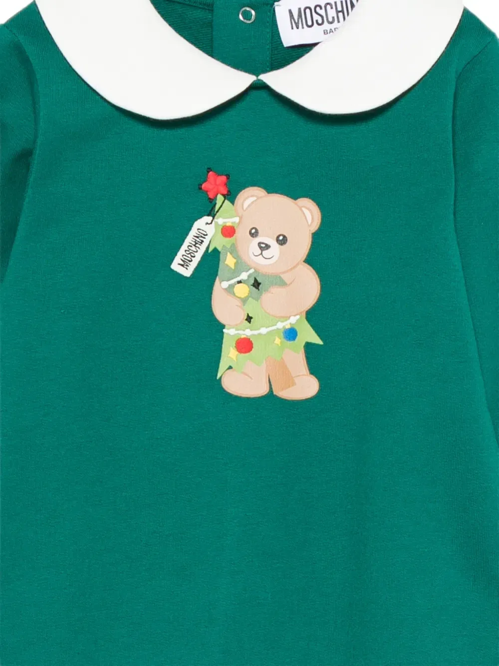 Пижама с длинными рукавами Teddy Bear Moschino Kids, зеленый — фото 3