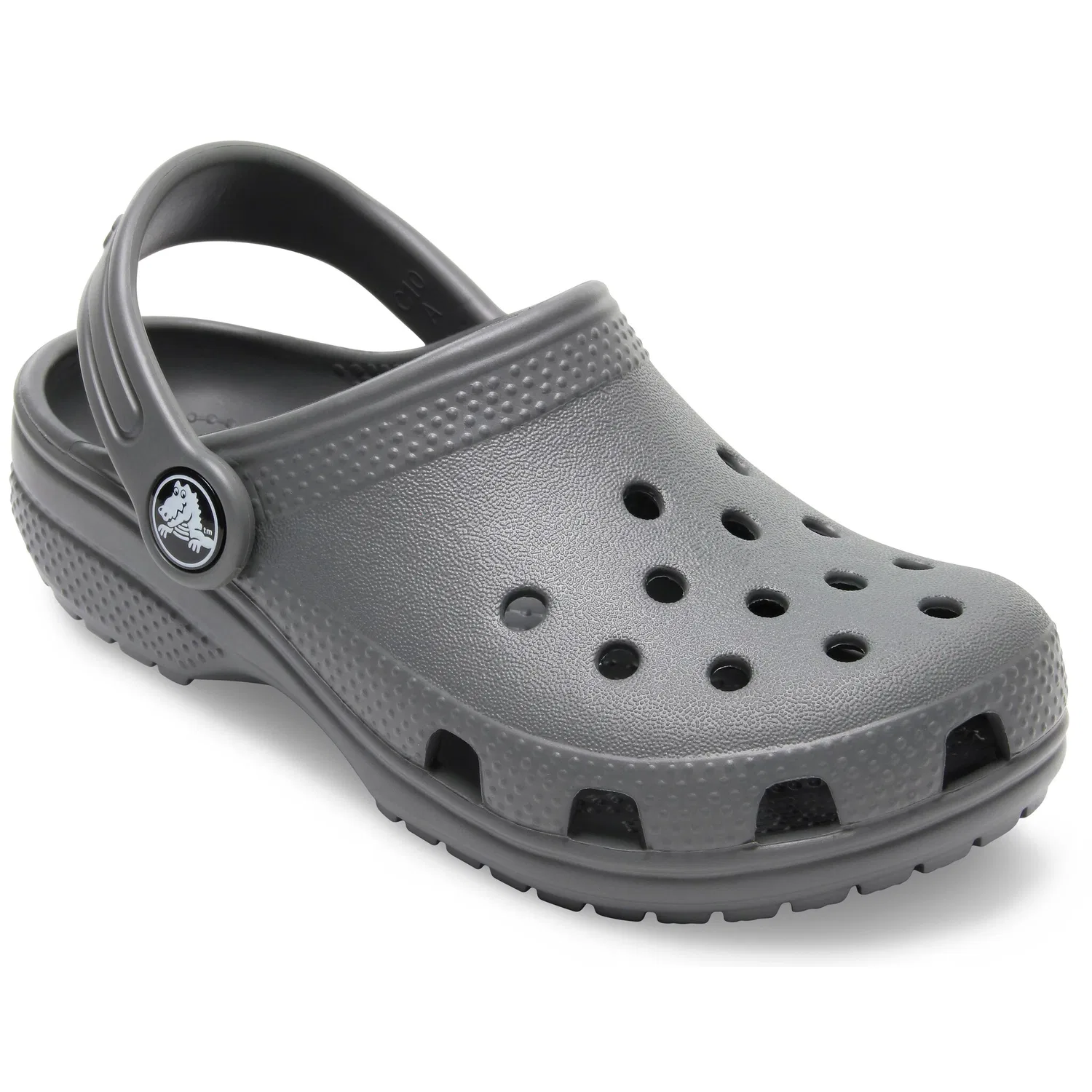 Детские закрытые сабо с перфорацией Crocs, Dark Grey