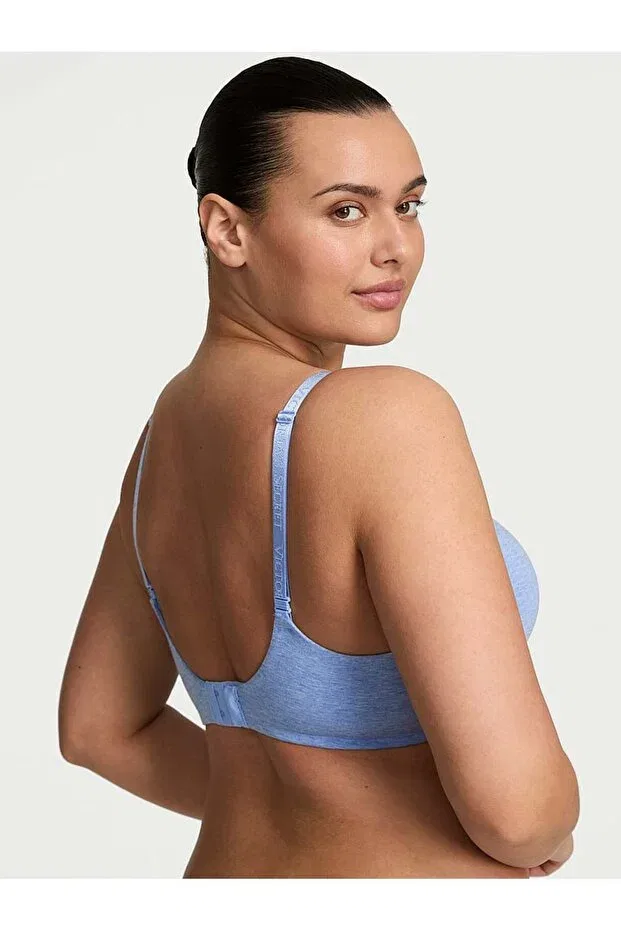 Женский бюстгальтер хлопковый push-up Victoria'S Secret, Blue — фото 2