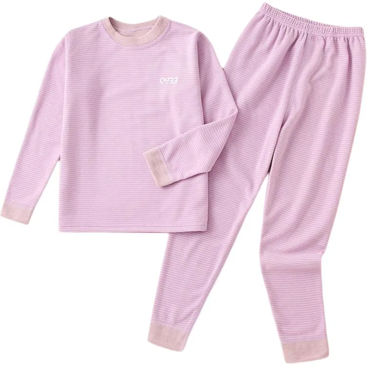 Детское термобелье Cotton Gene, Mock Neck Purple Stripe