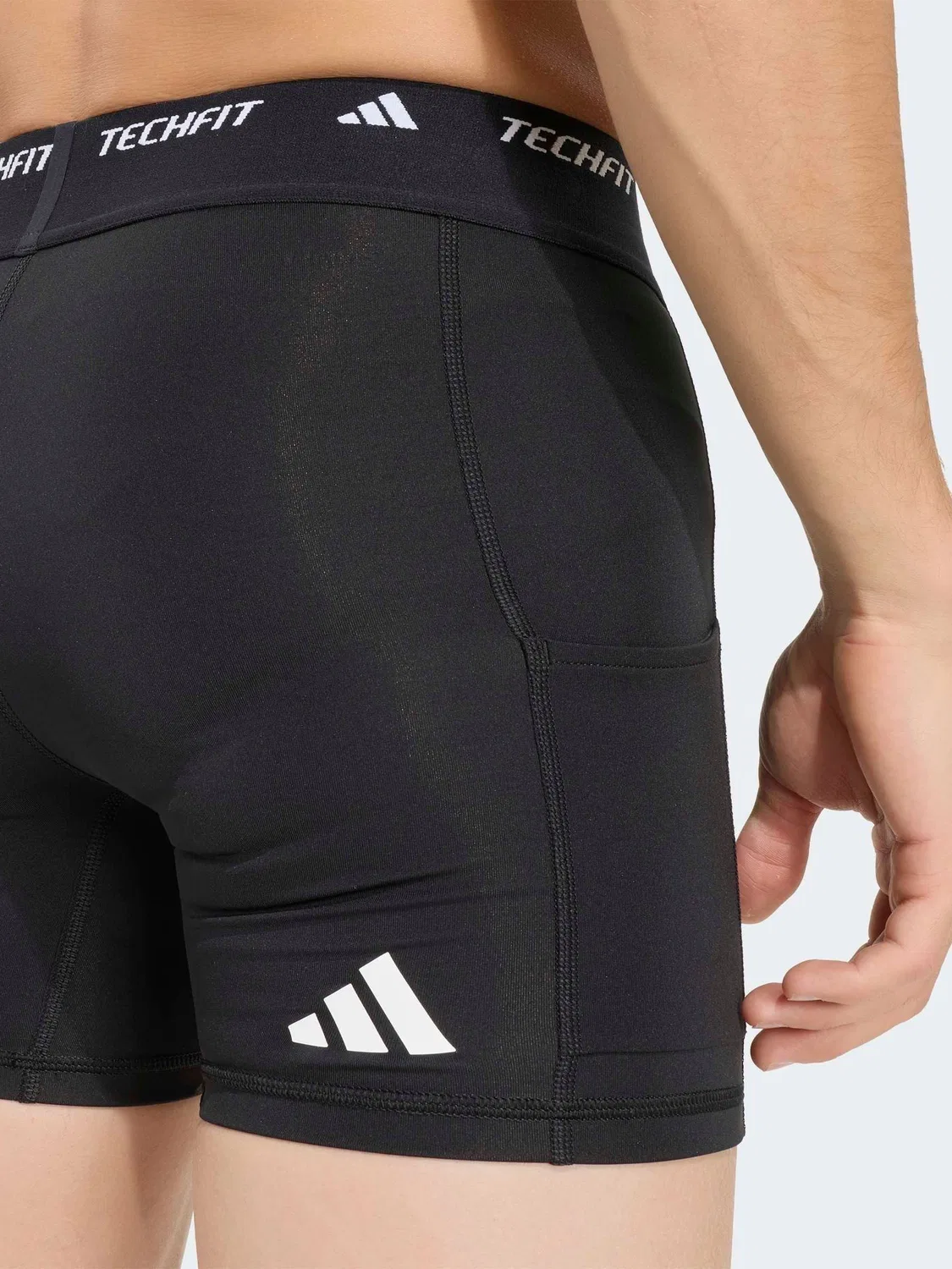 Шорты компрессионные Techfit Hybrid adidas, черный — фото 4
