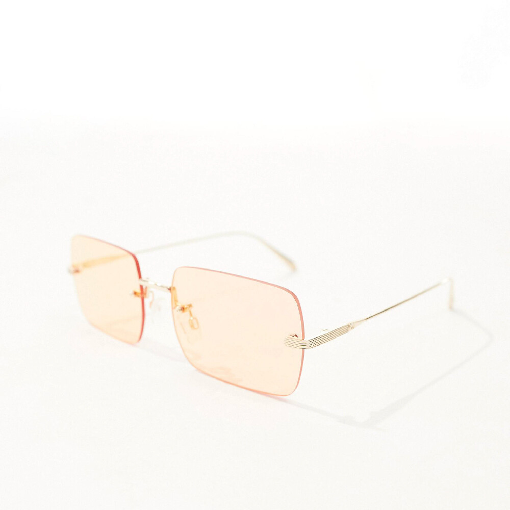 

Солнцезащитные очки Quay TTYL Rimless Rectangle, золотистый