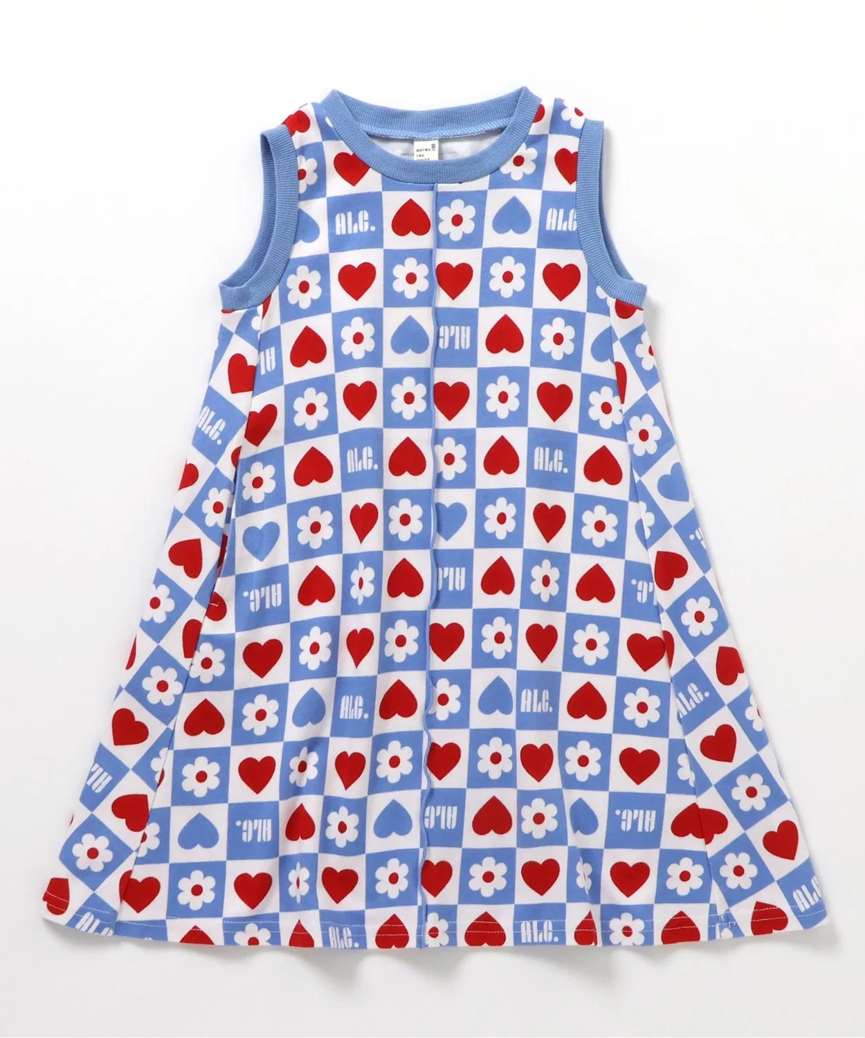 Детское платье без рукавов с принтом Total Pattern Tank Mellow Dress apres les cours, Blue — фото 2