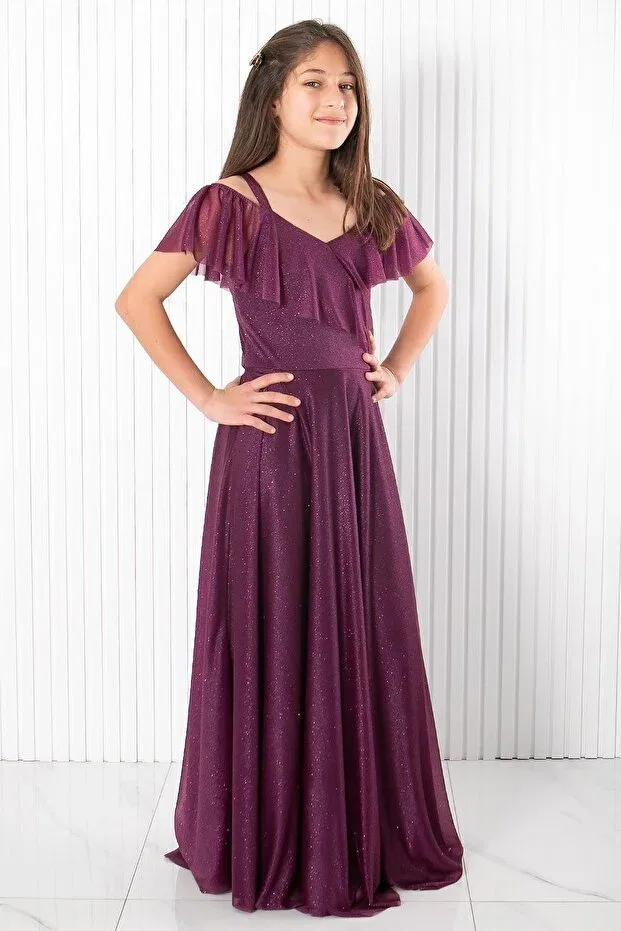 Детское платье для девочек с пайетками Prom / Bridesmaid Denimini, Murdum