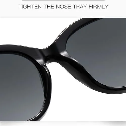 

Модные солнцезащитные очки «кошачий глаз» в крупной оправе с широкими дужками, винтажные, премиум-класса, с защитой от УФ-излучения UV400 MTZJH, Black Tea