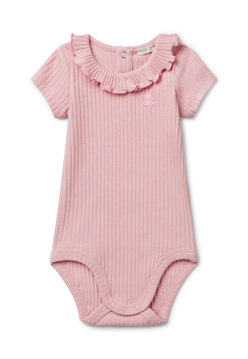 

Боди WITH COLLAR IN STRETCH United Colors of Benetton, фуксия