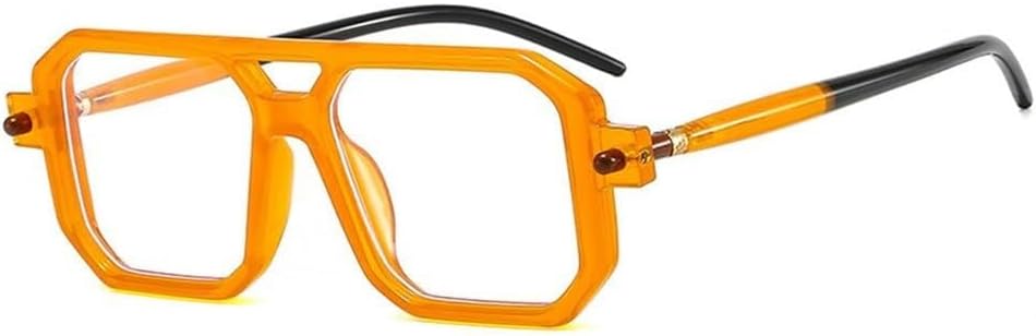 

Женские солнцезащитные очки с двойной перемычкой, прозрачные градиентные линзы, защита от УФ-излучения UV400. Мужские очки для занятий спортом на открытом воздухе, бега и езды на велосипеде Generic, Orange Clear