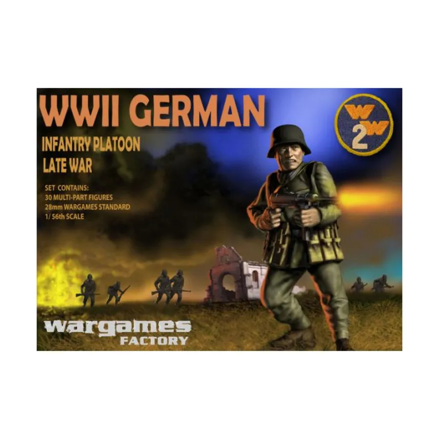 

Немецкий во время Второй мировой войны - пехотный взвод, поздняя война, WWII Miniatures (Wargames Factory) (28mm)